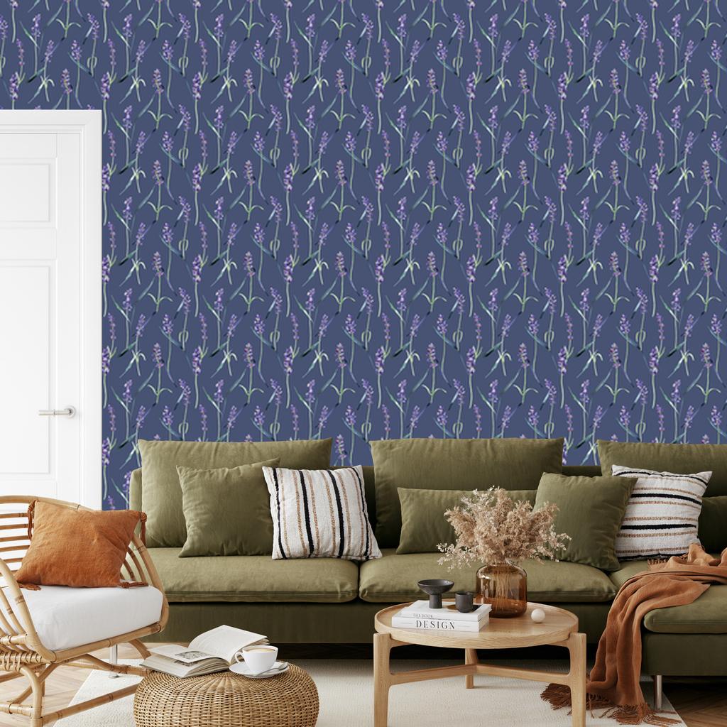 Lavender Flowers Wallpaper for Living Room and Bedroom 50x1000