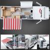 LYZRC New 1:32 Diecast & Toy Recreational Vehicles RV Alloy Car Model Collectibles Camper Van Motorhome Touring Sound Light Car Toys Gifts