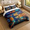 Car Van Theme Personalized 3Pcs Bedding Set Custom Text & Name 1 Sheet 2 Pillowcases Household Bedding 1pc