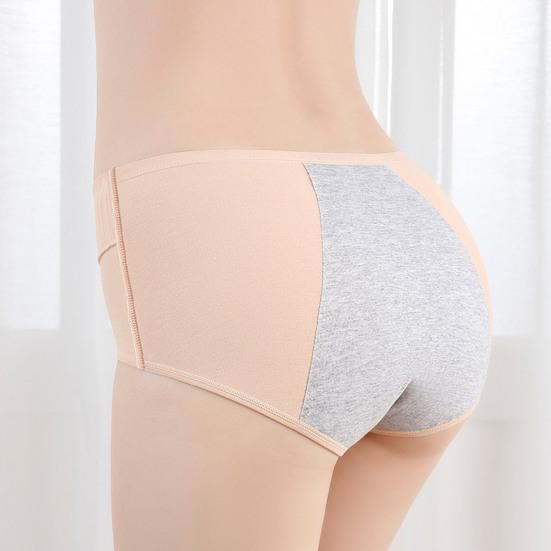 Женские менструальные трусы средней талии, однотонные, с защитой от протекания, с приподнятой попоной, с хорошей воздухопроницаемостью, эластичные