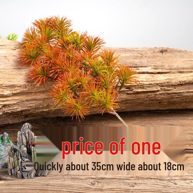 Artificial Pine Bonsai with Juniper Branches and Dried Flowers