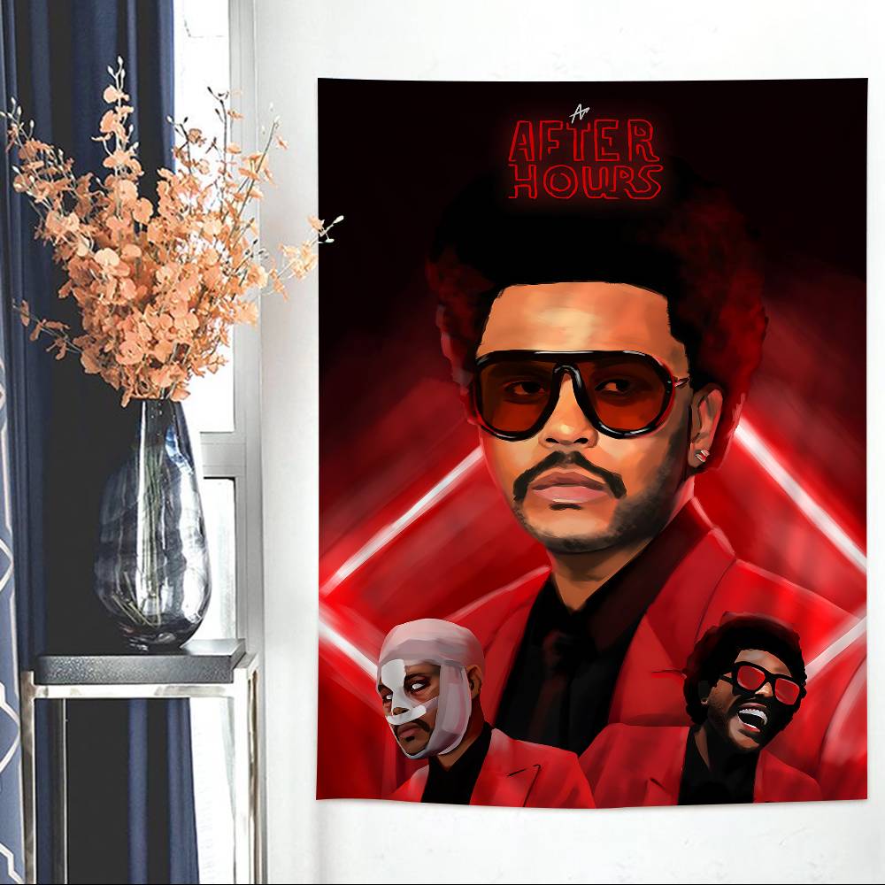 Pop Singer TThe WWeeknd Hippie Wall Hanging Tapestries Art Science Fiction Room Home Decor Kawaii Room Decor