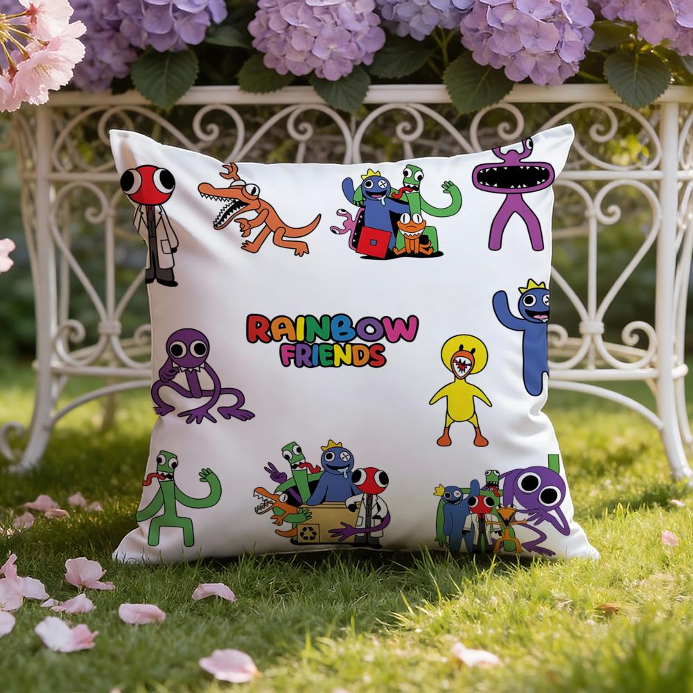 Аниме R-Rainbow F-Friends мультфильм Наволочка для дома и автомобиля Двухсторонний чехол на подушку: Двусторонняя конструкция для максимального комфорта