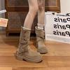 Two-way Khaki Thick-Soled Mid-Calf Vintage Martin Boots 2025 - Height-Increasing, Fashionable, Slimming Short Boots.