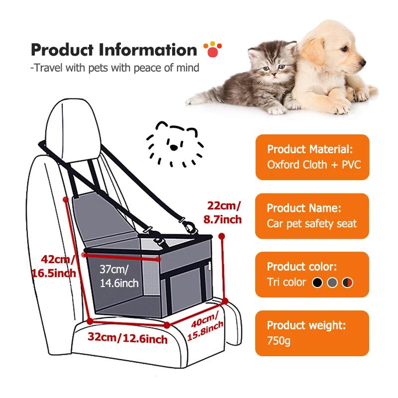 POOR1 Pet Dog Car Carrier Seat Safety Basket Folding Hammock Pet Bag For Citroen Jumper Celysee Cactus Picasso Aircross Saxo Grand