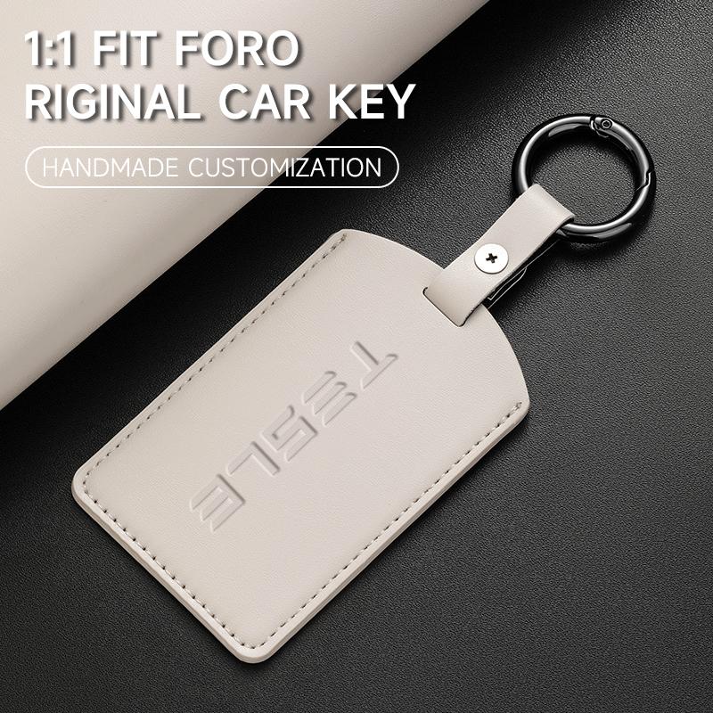 Натуральная кожа Чехол-сумка для автомобильного ключа Для Tesla Model 3 Model S Model X Model Y Бесключевой Защитный Набор Автоаксессуары