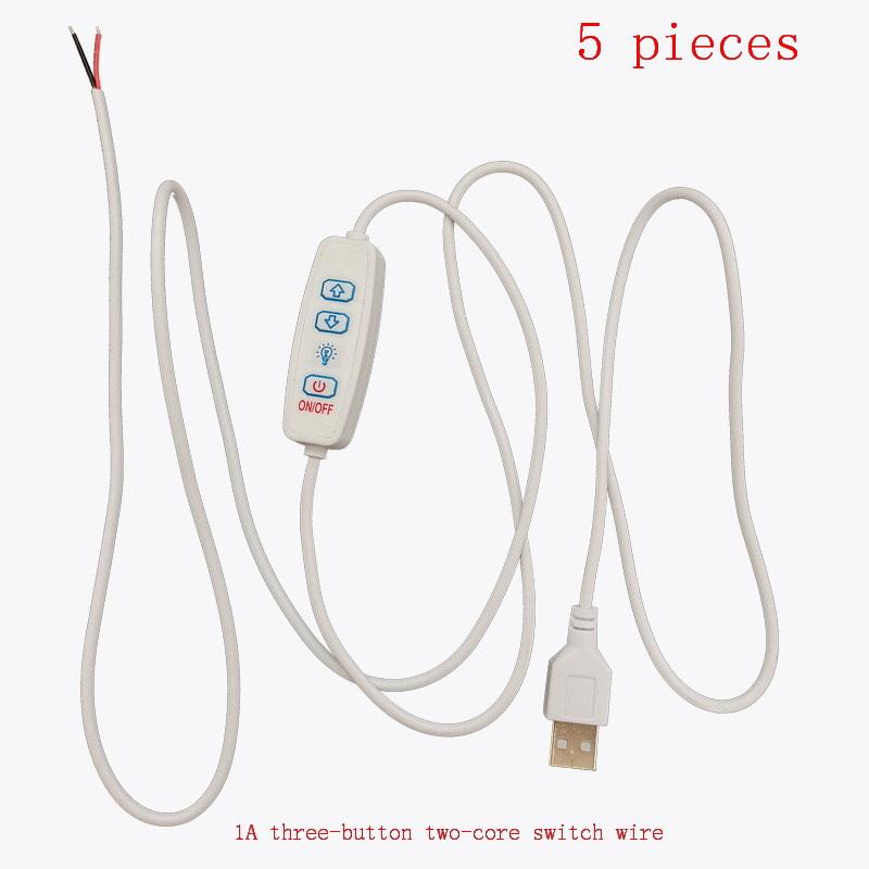 Трехцветный USB 5V LED Переключатель-Диммер Кабель 4 Клавиши Регулируемый Контроллер Освещения для Лампы в Гостиной