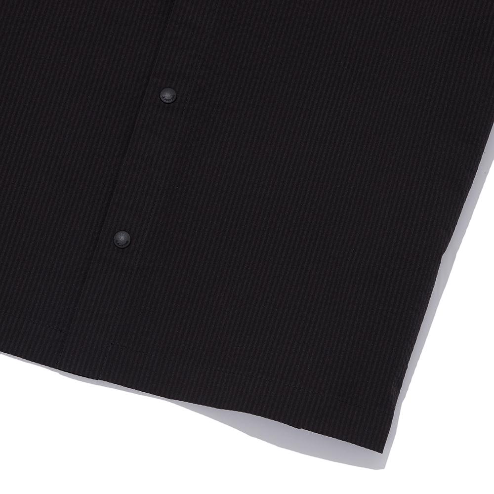 [Snowpeak] Seersucker Short Sleeve Shirt Dark Charcoal (S23MMFSH18)