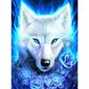 DIY 5D Diamond Painting Full Round Animal Diamond Embroidered Wolf Cross Stitch Mosaic Kit Bedroom Decoration