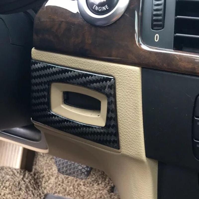 Углеродное волокно, автомобильный переключатель зажигания, крышка отверстия для ключа, внутренняя отделка, наклейка для BMW E90 E92 E93 3 серии 2005-13, автомобильные аксессуары