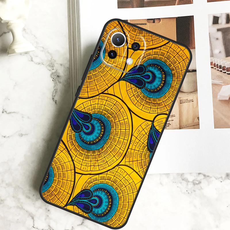 African Wax Fabric Cover For POCO M6 X6 Pro X3 X4 X5 M5s F3 F5 Xiaomi 13T Pro 11T 12T 12 13 Lite 14 Ultra Case