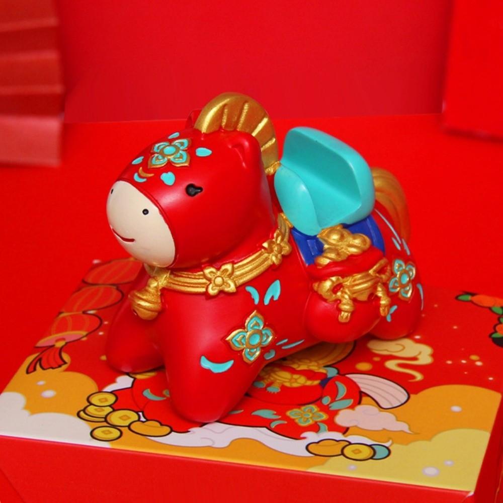 Талисман Зодиака Лошадь Подставка для телефона Украшение 2026 Год Лошади Фигурки Украшение для салона автомобиля