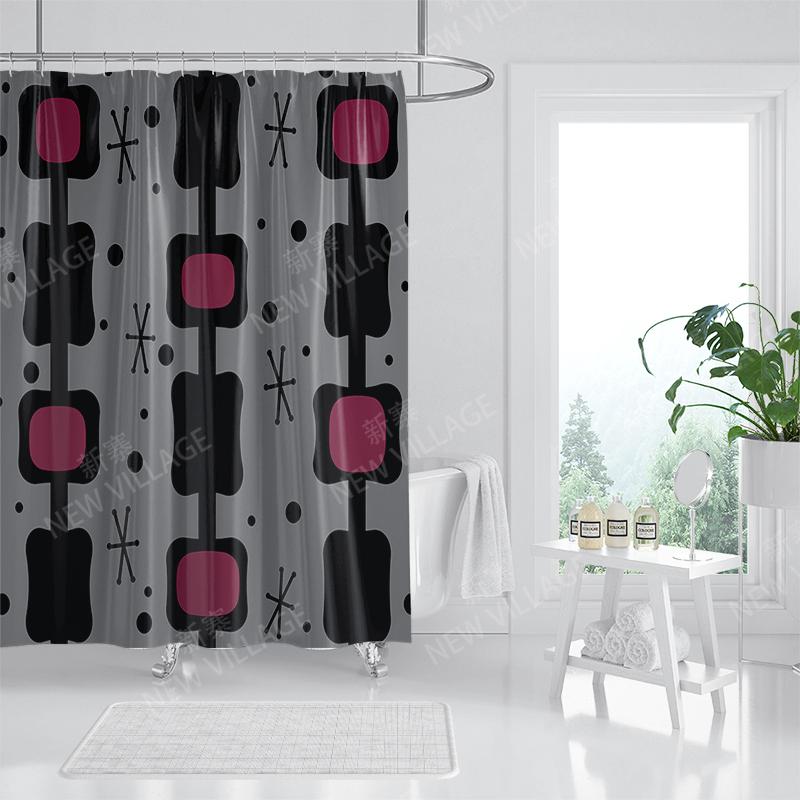 Waterproof Fabric Shower Curtains Bathroom Curtain Accessories 180x200 Bath Curtain for Shower 240*236 Nordic Boho Decoration