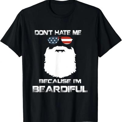 Мужские футболки The Beard - Футболка с забавным принтом «Бородатый мужчина» на День отца