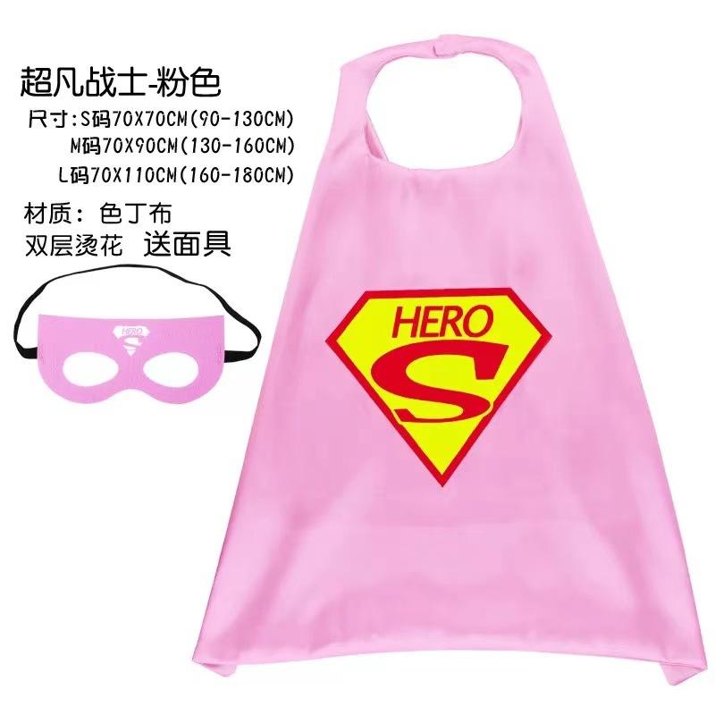 Halloween Children'S Cape, Superhero Frozen Style, Spider-Man, Iron Man, And Cap Mask