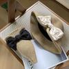 Elegant Ribbon Bow Pearl Grass Hat Women's Summer Dome Seaside Outing Shading Versatile Top Hat Tide