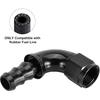 EVIL ENERGY 10AN 90 Degree Push Lock Fitting One Piece Full Flow Hose End