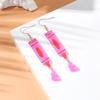 Acrylic New Crayon Earrings Cute, Funny, Personalized, Fashionable Printed Earrings
