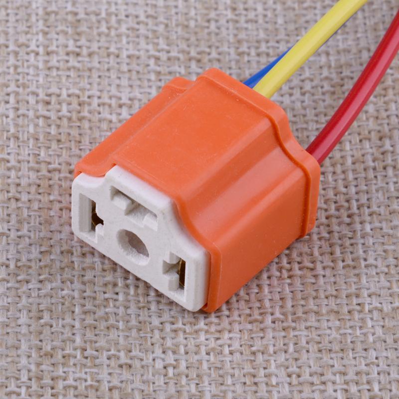 H4 9003 HB2 Car Truck Boat Marine Ceramic Headlight Female Pigtail Connector Plug Adapter Socket Universal