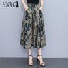 HNXC Летние брюки больших размеров с широкими штанинами для женщин, свободные, в богемном стиле, летние брюки с высокой талией, женские брюки XL-4XL