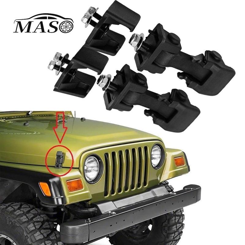 Черная крышка замка капота для JEEP WRANGLER 1997-2006 TJ 1997-2006 55176636AD