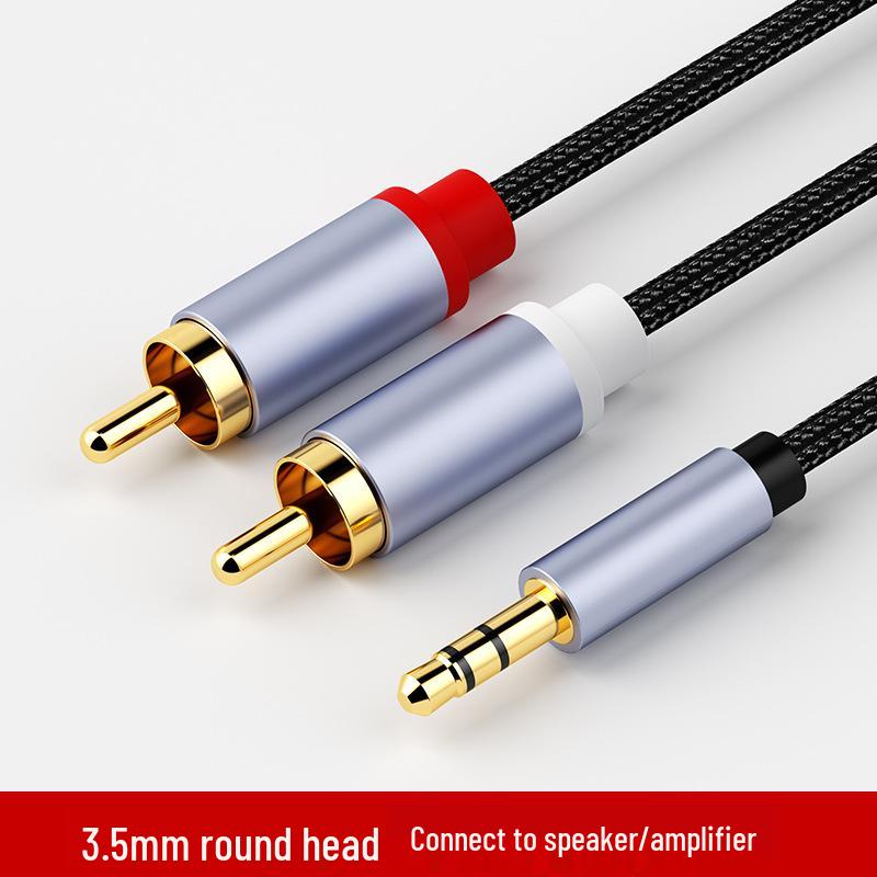 Аудиокабель 3,5 мм на двойной RCA для подключения телефона к усилителю/компьютеру