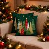 Рождественская клетчатая наволочка Рождественская елка Наволочка со скрытой молнией Клетчатая наволочка для праздничного домашнего декора в стиле фермерского дома