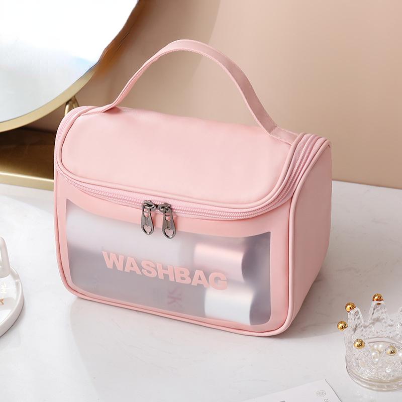 Новая прозрачная косметичка, набор из 6 предметов, сумка для хранения туалетных принадлежностей из ПВХ, сумка для купания и пляжа, сумка для шлифования из искусственной кожи