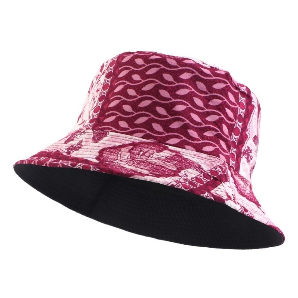 Reversible Brushed Printed Hat Printed Sun Cap Unisex Design Bucket Hat  Outdoor Travel