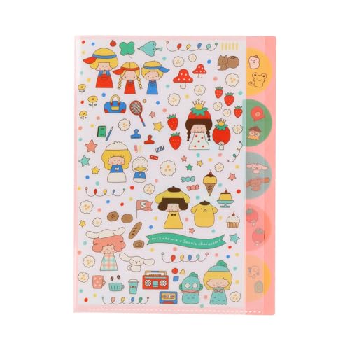 Sun-Star Stationery mizutama Sanrio Characters Goods Clear File A4 Size 5 Pockets Mix S2176858