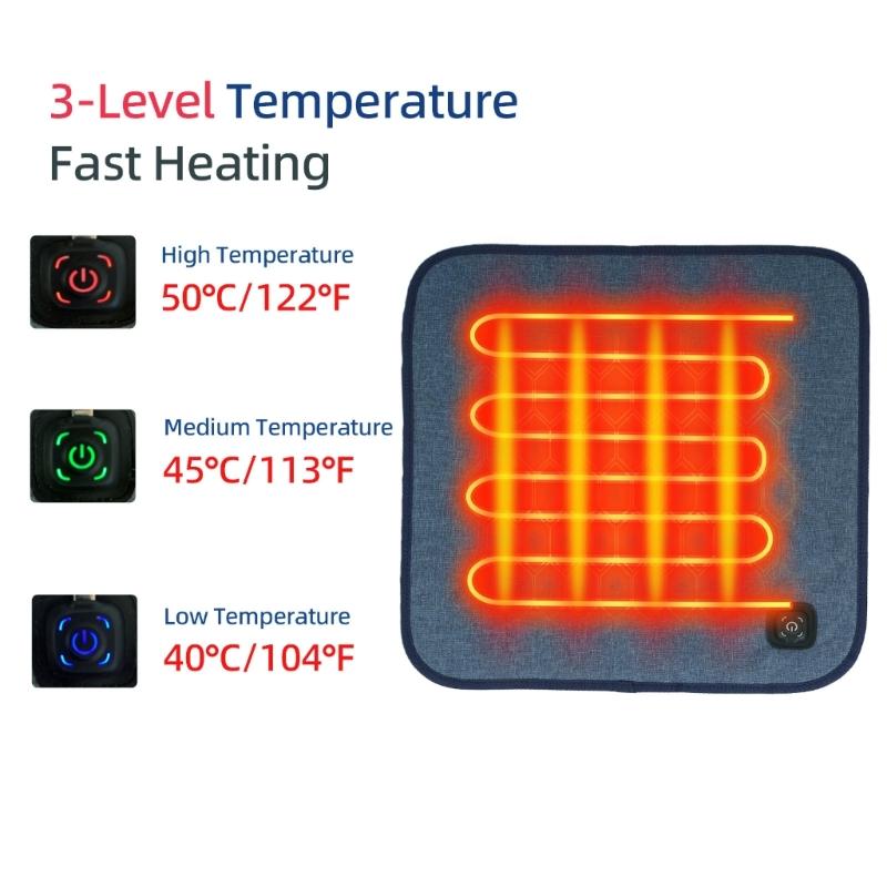 Heated Seat Cushion for Home Office With Fast Warming Technology and Auto Temperatures Control