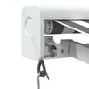 Retractable Awning Anthracite & White 3.5x2.5 m Fabric & Aluminum