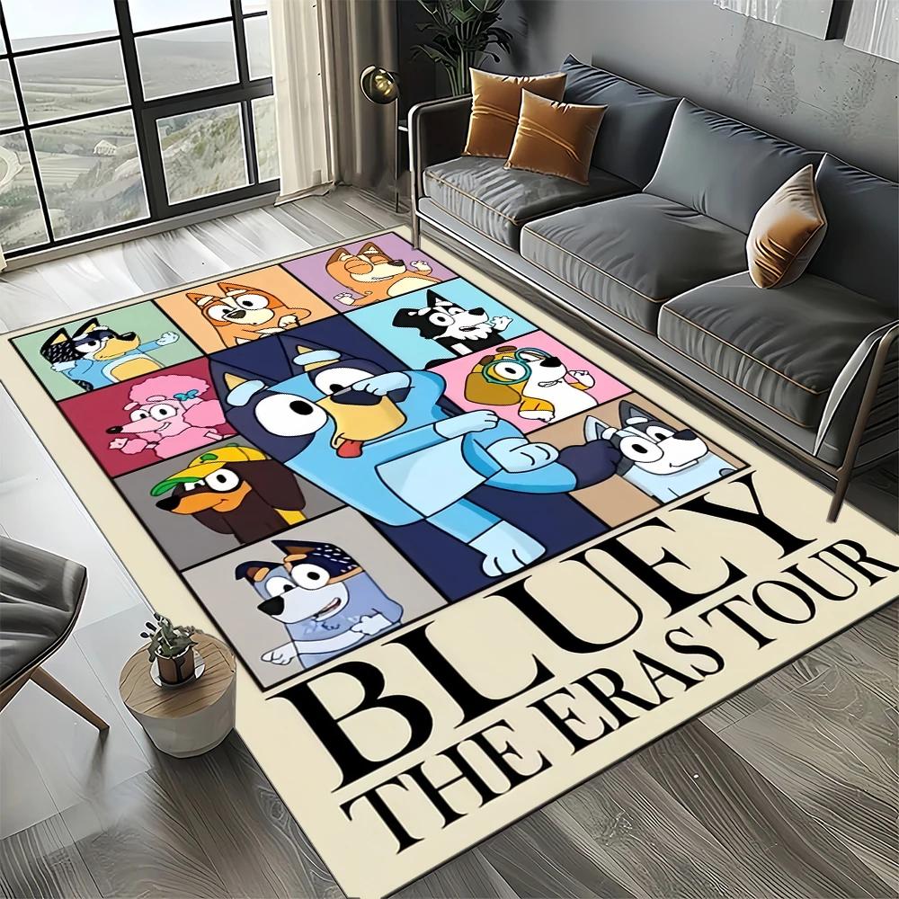 27 Style New B-Blueys Family Cartoon Dog Carpet Rug for Living Room Bedroom Home Sofa Decoration,Kids Play Non-slip Floor Mat