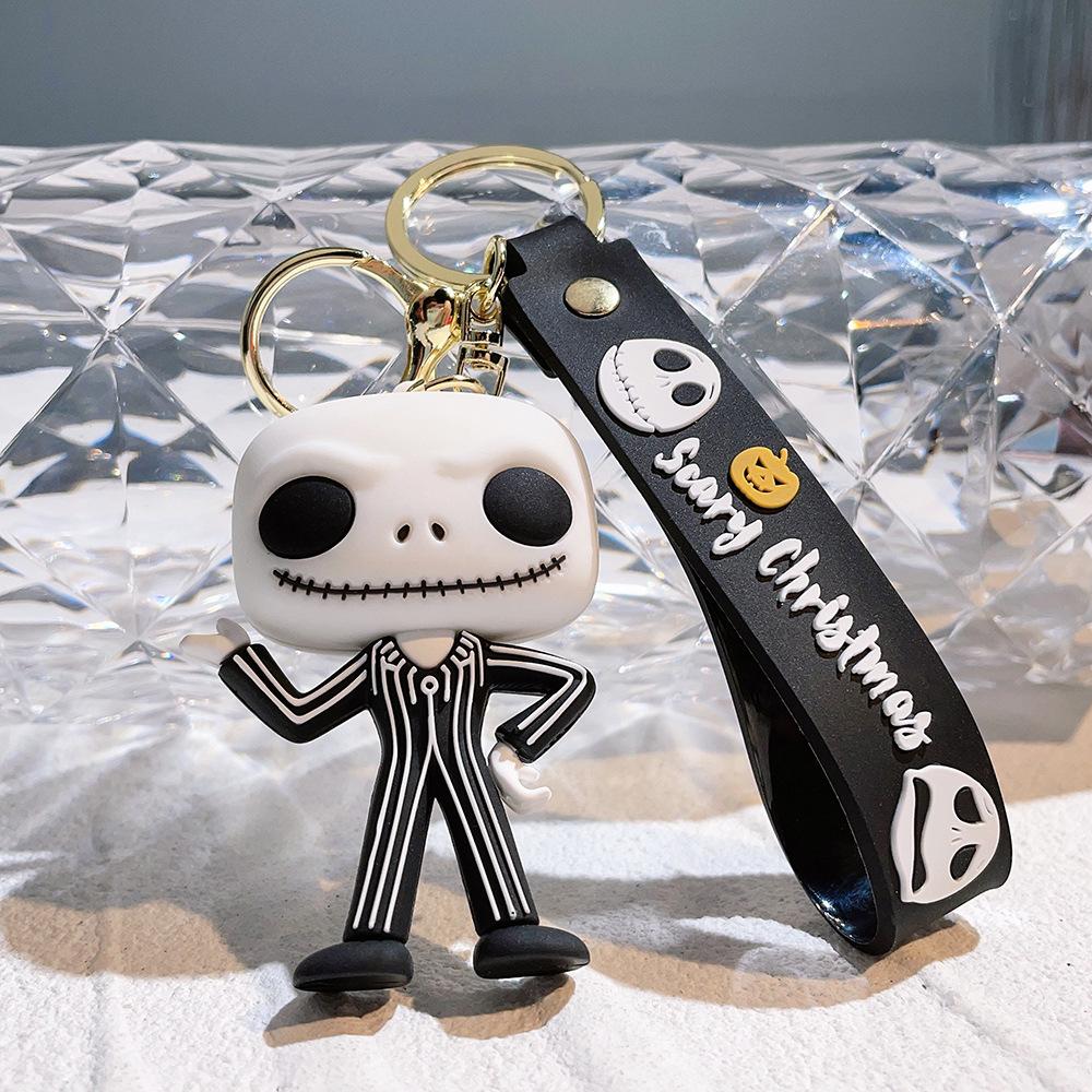 New The Nightmare Before Christmas Keychain Bag Pendant Jack Skellington Sally Action Figures Keyring