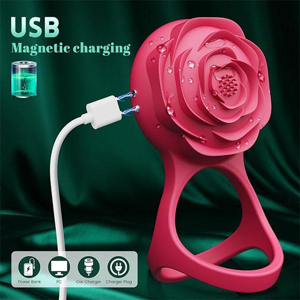Кольцо для пениса Rose, секс-игрушки, кольцо для пениса, носимое кольцо для пениса, вибратор с дистанционным управлением, игрушки для взрослых для мужчин и женщин
