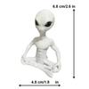 Статуя Медитирующего Инопланетянина, 3D-печатное украшение для йоги и медитации, Декор для Хэллоуина, Комнатное пространство, Забавное украшение для снятия стресса