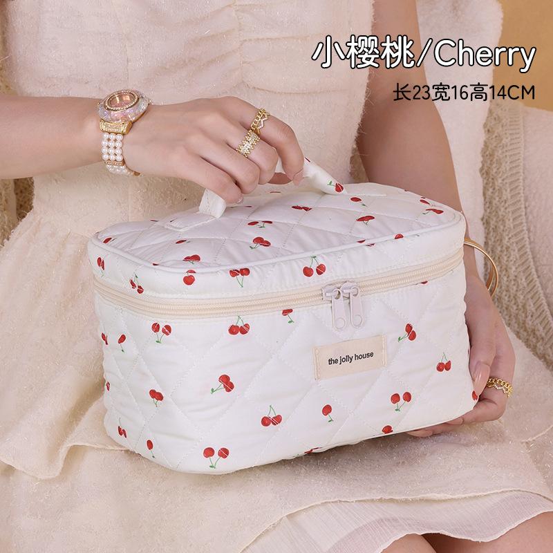 Ins стиль милый бант косметичка девушка сердце большая вместительная сумка для хранения средств по уходу за кожей портативная дорожная косметичка