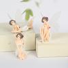 3Pcs DIY Fairy Garden Decor White Miniature Statue Cake Topper Ornament for Home Party Wedding Decoration