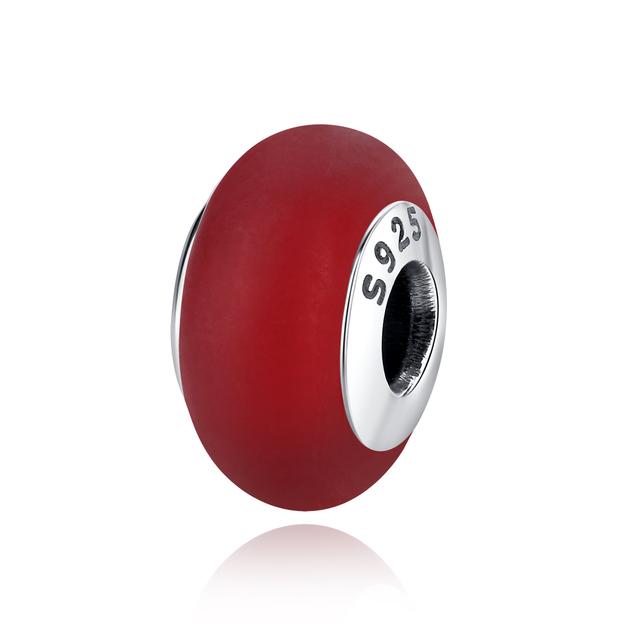 2023 Новый Оригинальный 100% Стерлингового Серебра 925 пробы Стеклянные Бусины Дерево Камень Муранский Цветок Подвески Подходит Браслет Diy Женские Ювелирные Изделия