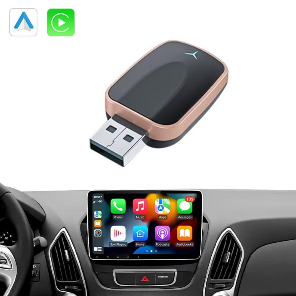 Беспроводной CarPlay Box Адаптер Android Auto 2 в 1 Преобразует проводное подключение в беспроводное для подключения автомобиля