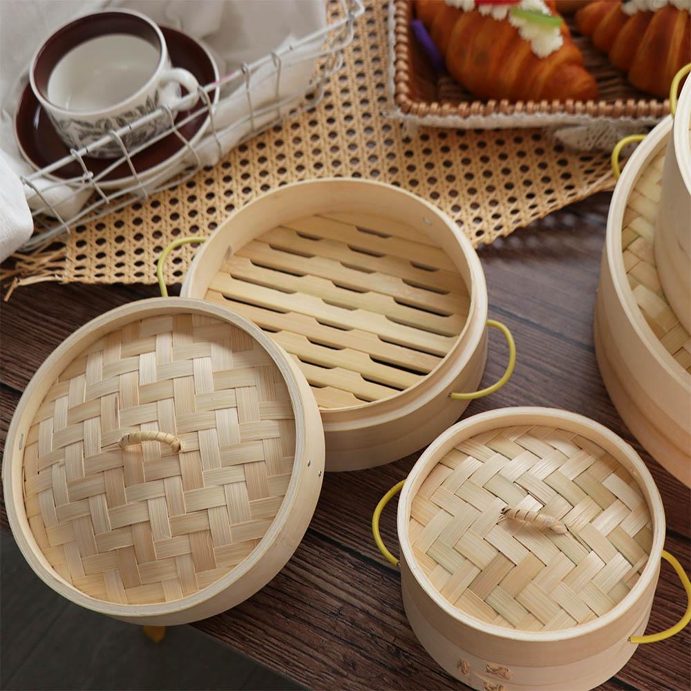 Anti-scald Vegetables Buns Making Cover Cookware Fish Basket Bamboo Steamer Cage Kitchen Tool
