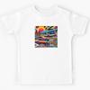 Multicolor Old Japanese Sport Car Kids T-Shirt