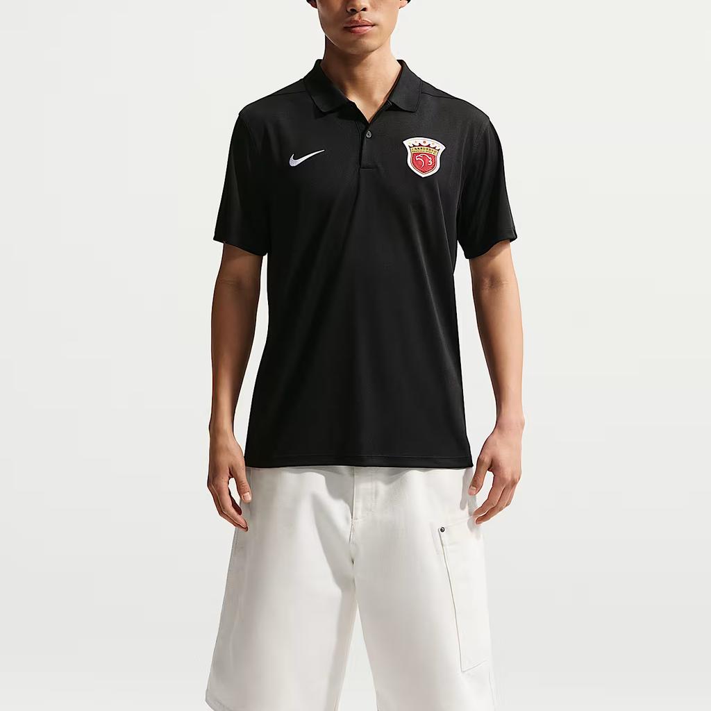 Nike Dri-Fit Victory Сезон 2026 Шанхай Порт Клуб Быстросохнущая Поло-рубашка Мужские топы IQ0525-010