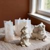 2026 Latest Models Cross-Border New Couple Frog Candle Resin Silicone Mold Epoxy DIY Three Stacked Frogs Plaster Ornaments