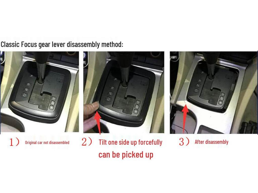 09-14 Фокус Наклейка на консоль переключения передач из углеродного волокна