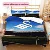 Swansea AFC Pattern Bedding Home Decoration Birthday Gift ( 1 duvet cover + 2 pillowcase, without core),fan merchandise.