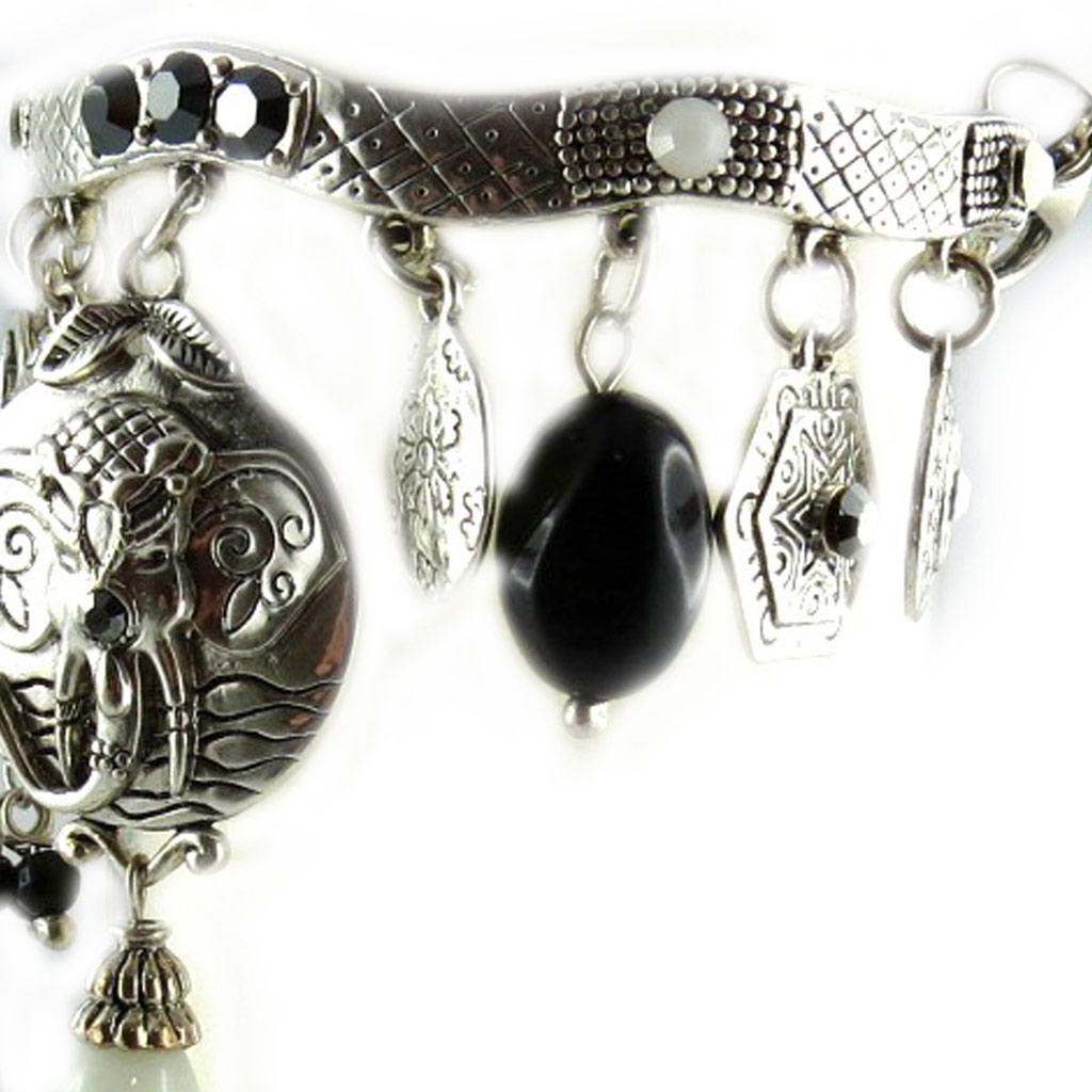 Les Trésors De Lily [E2056] - Дизайнерский браслет «Воспоминания о прошлом» черный, серебристый