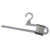 Shinkohanger Mono Closet Slacks Hanger Set of 2 with Connecting Hooks and Swivel Hooks, Gray