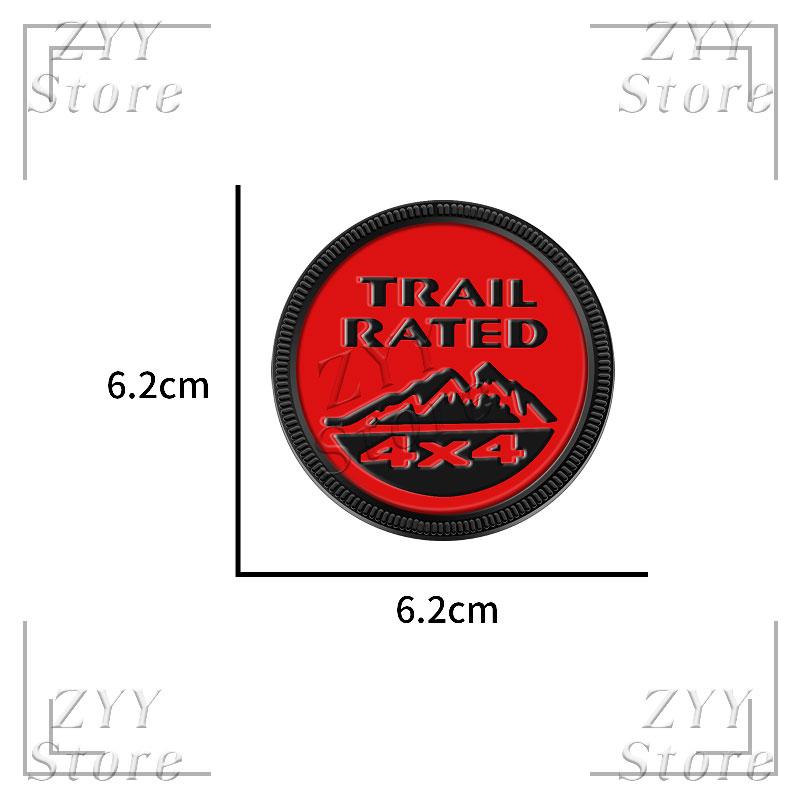3D Metal Car Grille Emblem 4X4 TRAIL RATED Logo Body Sticker Auto Badge Decals Accessories