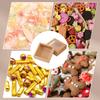 20pcs Drawer Kraft Paper Box Folding Boxes with Clear Window Square BurlyWood 9x9x3.2cm